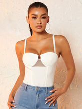 Solid Bustier Cami Bodysuit